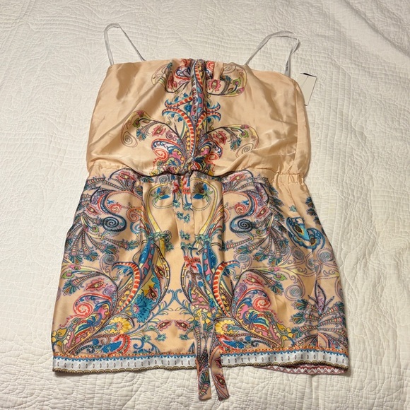 Bisou Bisou Cream and Multicolor Paisley Mini Dress - Picture 3 of 4